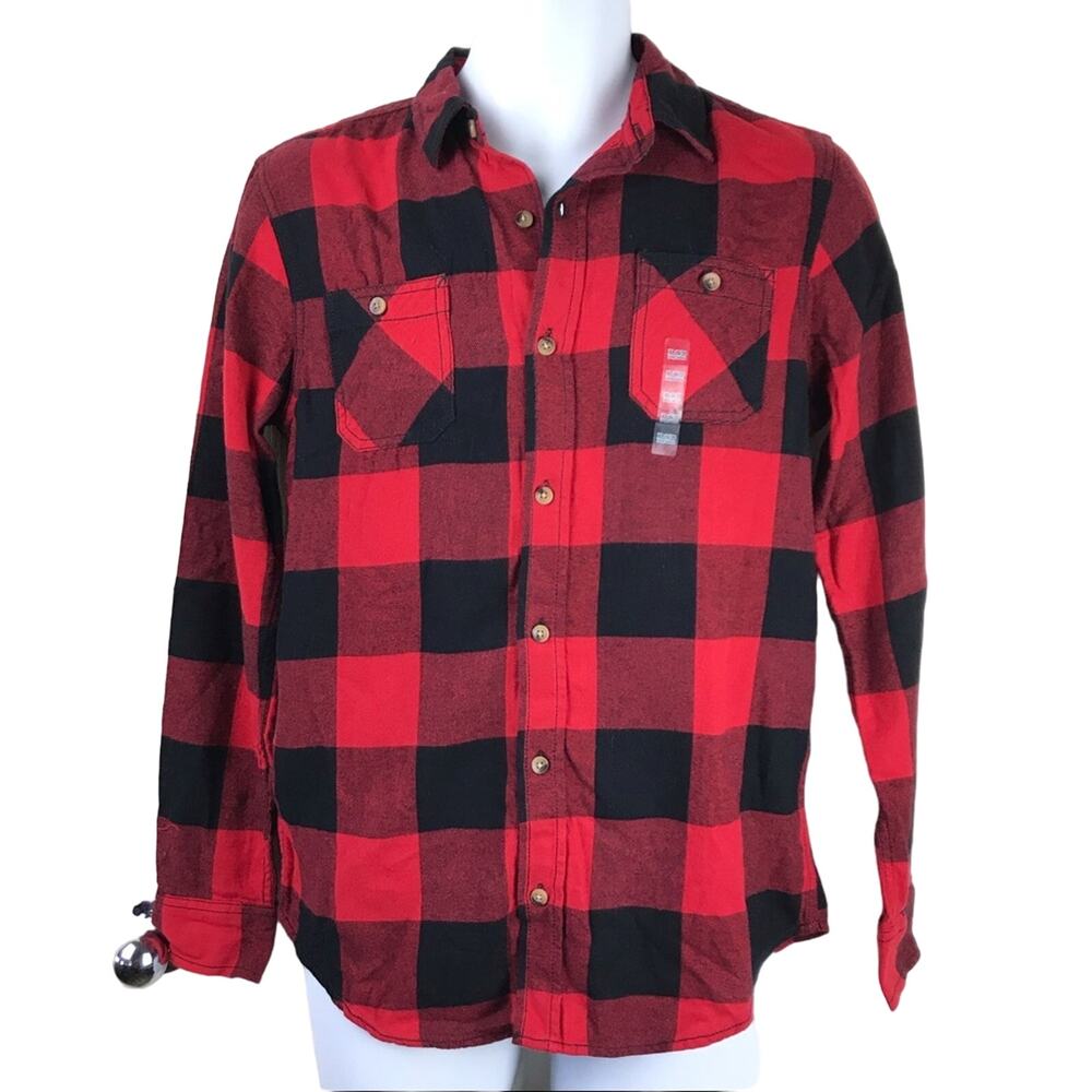 Arizona Jeans Buffalo Plaid Button Up Shirt XL NWT